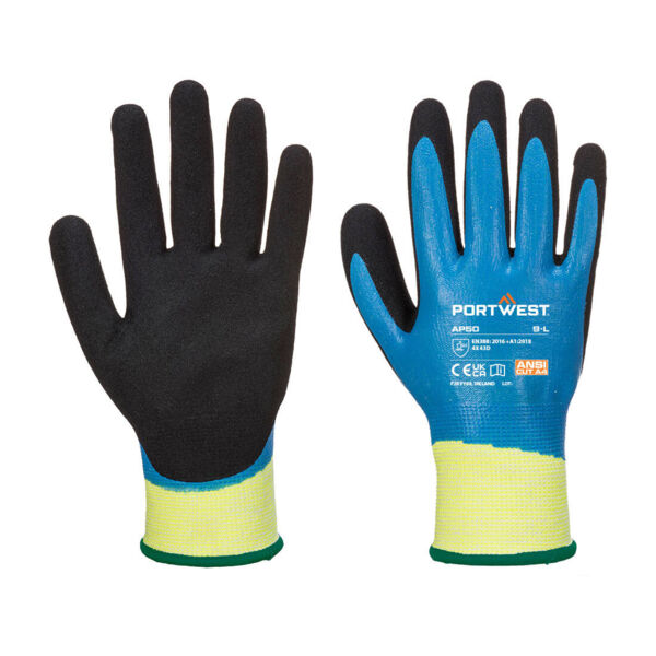 AP50 - Aqua Cut Pro Glove Blue - Black (Pack of 12 pairs)  Thumbnail